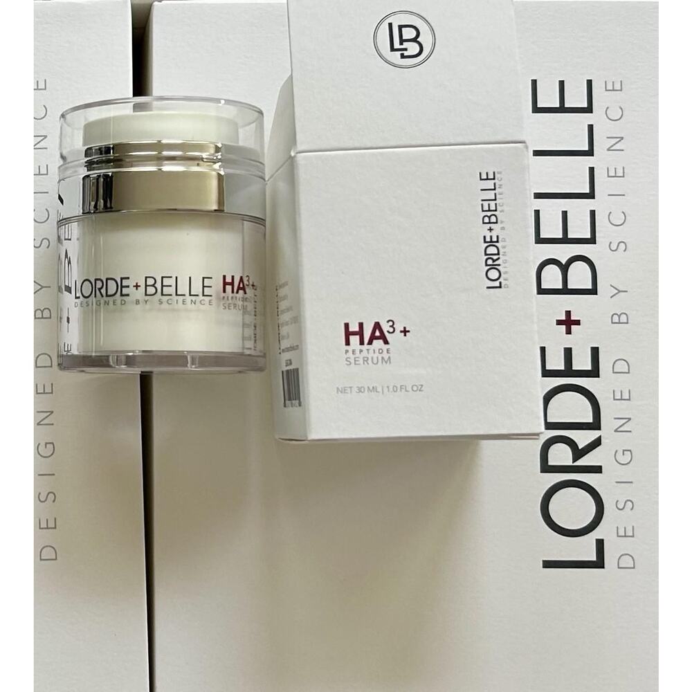 NIB Lorde + Belle 1 Oz HA3 + Peptide Serum - Hyaluronate Acid Award Winning